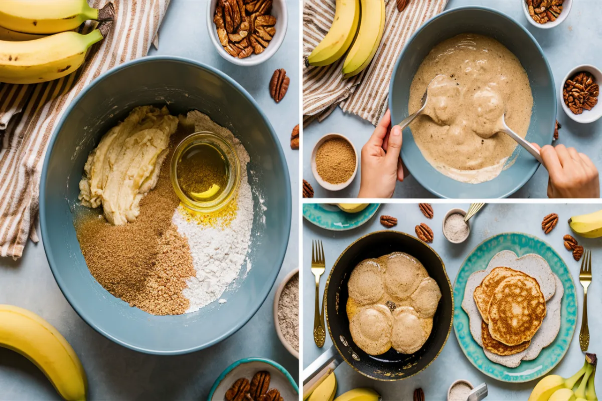 Banana Pecan Pancakes