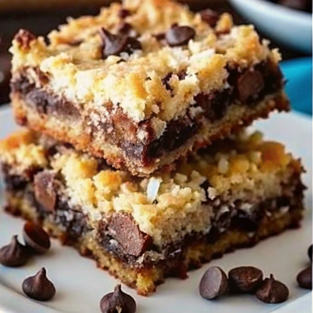 Coconut Toffee Chocolate Chip Cookie Bars 2